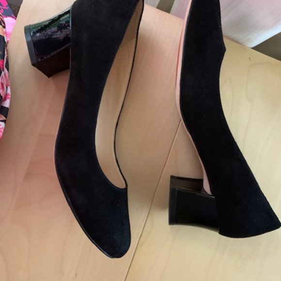 Cole Haan Black Leather Suede Shoes Size 6 - Picture 2 of 4